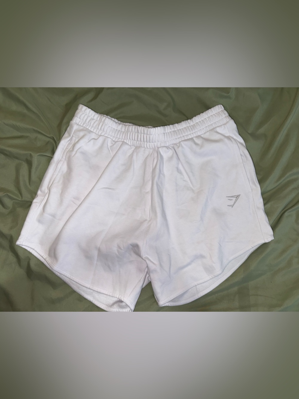 Gymshark White Fleece-Lined Sweatshorts